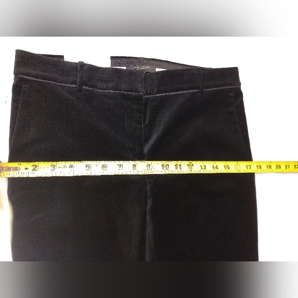 Ann Taylor Women's Black Velvet Devin Fit Dress Pants Cotton Polyester Size 4 - Picture 6 of 13